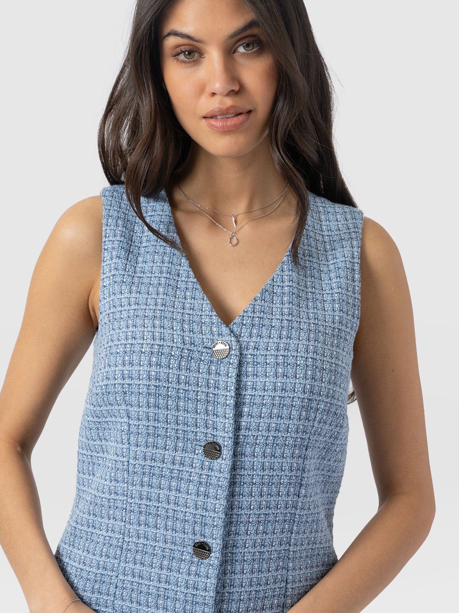Luther Mini Dress Pale Blue - Women's Dresses | Saint + Sofia® EU